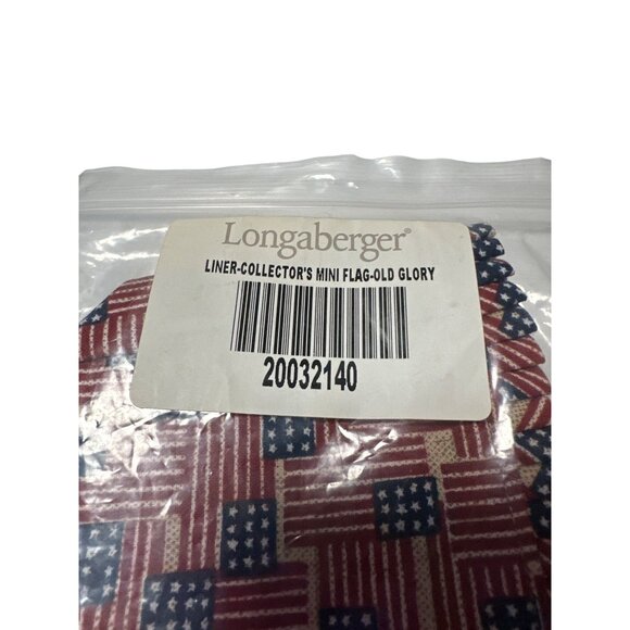 Longaberger Collectors Club Mini Flag Liner Old Glory Basket Accessory - Picture 3 of 5